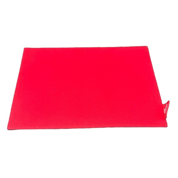 VTG Gloria Vanderbilt Red Rectangle Yellow & Blue Floral Cloth Placemats- 6 - Picture 4 of 5